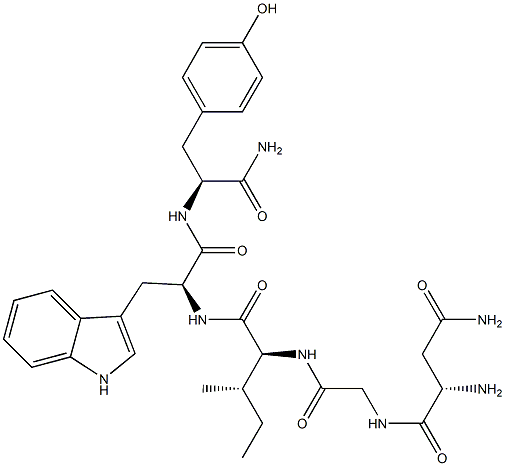 asparaginyl-glycyl-isoleucyl-tryptophyl-tyrosinamide 구조식 이미지