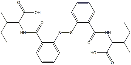 2,2'-dithiobis(N-(1-carboxy-2-methylbutyl)benzamide) 구조식 이미지
