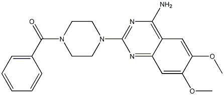 1-(4-amino-6,7--dimethoxy-2-quinazolyl)-4-benzoylpiperazine Structure