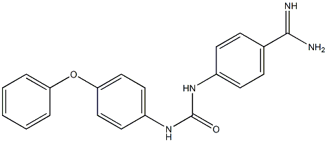 1-(4-amidinophenyl)-3-(4-phenoxyphenyl)urea 구조식 이미지