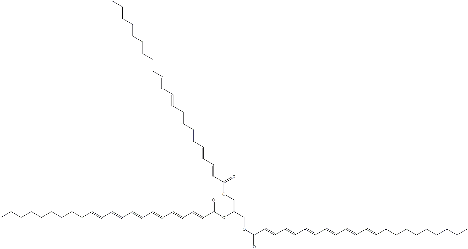 tridocosahexaenoyl glycerol Structure