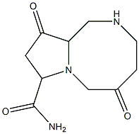 8-carbamoyl-1,2,3,6,7,8,9,10a-octahydro-5H,10H-pyrrolo(1,2-a)(1,4)diazocin-5,10-dione 구조식 이미지