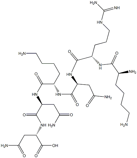 lysyl-arginyl-asparaginyl-lysyl-asparaginyl-asparagine 구조식 이미지