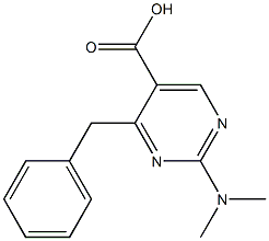 4-benzyl-2-(dimethylamino)-5-pyrimidinecarboxylic acid Structure