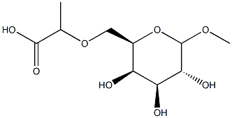 methyl 6-O-(1-carboxylethyl)galactopyranoside 구조식 이미지