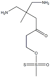 5,5-bis(aminomethyl)-3-oxohexyl methanethiosulfonate Structure