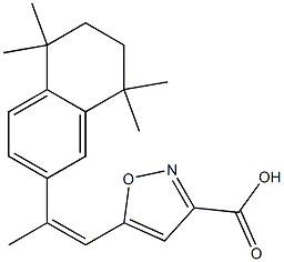 5-(2-(5,6,7,8-tetrahydro-5,5,8,8-tetramethyl-2-naphthalenyl)-1-propenyl)-3-isoxazolecarboxylic acid 구조식 이미지