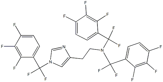 N,N',N'-tri(pentafluorobenzyl)histamine Structure