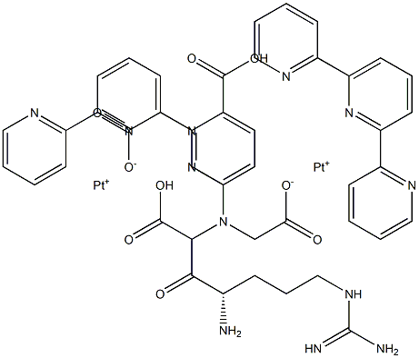 bis(2,2'-6',2''-terpyridineplatinum(I))arginyl-EDTA Structure