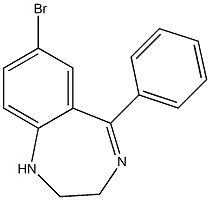 7-bromo-5-phenyl-dihydro-3H-1,4-benzodiazepine 구조식 이미지