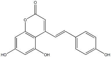 5,7,4'-trihydroxy-4-styrylcoumarin 구조식 이미지