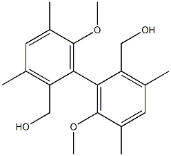 6,6'-dimethoxy-3,3',5,5'-tetramethylbiphenyl-2,2'-dimethanol Structure
