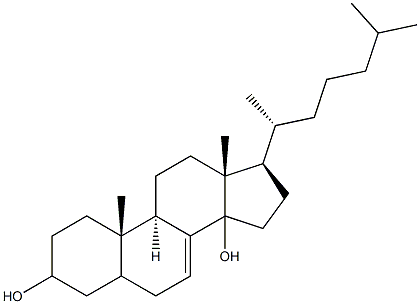 cholest-7-en-3,14-diol 구조식 이미지