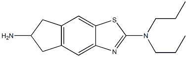 6-amino-2-(N, N-di-n-propylamino)thiazolo(4,5-f)indan Structure