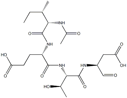 acetyl-isoleucyl-glutamyl-threonyl-aspartyl-aldehyde Structure
