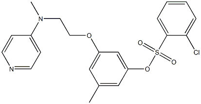 N-(2-(5-methyl-3-(2-chlorophenylsulfonyloxy)phenoxy)ethyl)-N-methyl-4-aminopyridine Structure