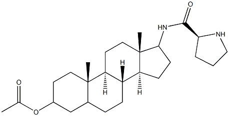 3-acetoxy-17-prolylaminoandrostane 구조식 이미지