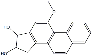 16,17-DIHYDRO-16,17-DIHYDROXY-11-METHOXY-15H-CYCLOPENTA[A]PHENANTHRENE 구조식 이미지