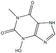 XANTHINE,3-HYDROXY-1-METHYL- Structure