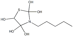 PENTAHYDROXY-N-PENTYLTHIAZOLIDINE Structure