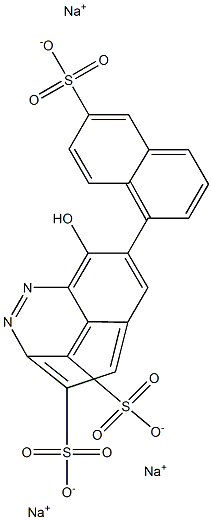 TRISODIUM7-HYDROXY-8-6(6-SULPHONAPHTHYL-2-AZO)-1,3-NAPHTHALENEDISULPHONATE Structure
