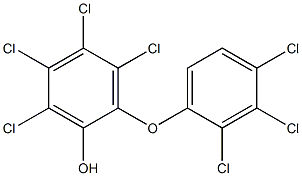 HEPTACHLOROHYDROXYDIPHENYLETHER 구조식 이미지