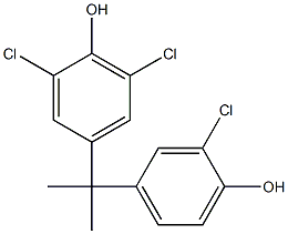 2-(3-CHLORO-4-HYDROXYPHENYL)-2-(3,5-DICHLORO-4-HYDROXYPHENYL)PROPANE 구조식 이미지