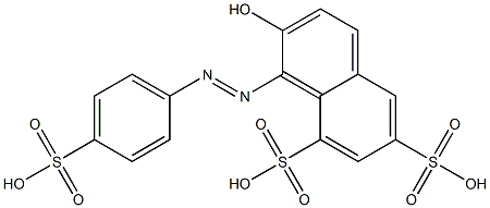 1-(4'-SULPHOPHENYLAZO)-2-NAPHTHOL-6,8-DISULPHONICACID 구조식 이미지