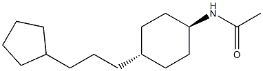 TRANS-N-ACETYL-4-(3-CYCLOPENTYLPROPYL)CYCLOHEXYLAMINE Structure