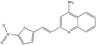 2-(5-NITRO-2-FURYLVINYL)-4-AMINO-QUINOLINE 구조식 이미지