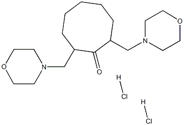 2,8-BIS(N-MORPHOLINOMETHYL)-CYCLOOCTANONEDIHYDROCHLORIDE 구조식 이미지
