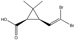 CIS-3-(2,2-DIBROMOVINYL)-2,2-DIMETHYLCYCLOPROPANECARBOXYLICACID 구조식 이미지