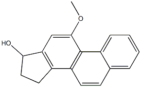 16,17-DIHYDRO-17-HYDROXY-11-METHOXY-15H-CYCLOPENTA[A]PHENANTHRENE 구조식 이미지