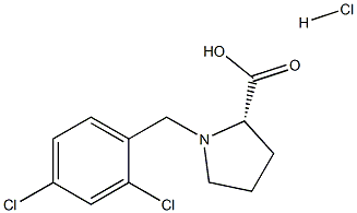 (R)-alpha-(2,4-dichloro-benzyl)-proline hydrochloride 구조식 이미지