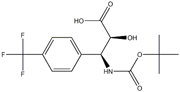 N-Boc-(2S,3S)-3-Amino-2-hydroxy-3-(4-trifluoromethyl-phenyl)-propanoic acid 구조식 이미지