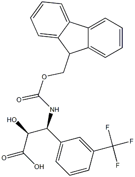 N-Fmoc-(2S,3S)-3-Amino-2-hydroxy-3-(3-trifluoromethyl-phenyl)-propanoic acid Structure