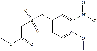 (4-Methoxy-3-nitro-phenylmethanesulfonyl)-acetic acid methyl ester Structure