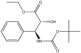 (2R,3S)-N-tert-butoxycarbonyl-3-Phenylisoserine Ethyl Ester 구조식 이미지