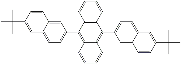 9,10-bis(6-tert-butyl-2-naphthyl)anthracene Structure