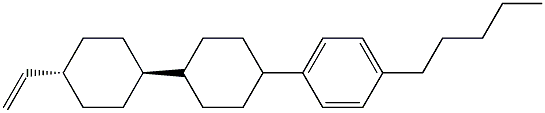 1-pentyl-4-(trans-4-(trans-4-vinylcyclohexyl)cyclohexyl)benzene Structure