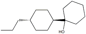 Trans-4-propylcyclohexylcyclohexanol Structure