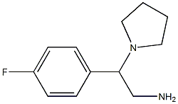 1-[2-Amino-1-(4-fluoro-phenyl)-ethyl]-pyrrolidine- Structure