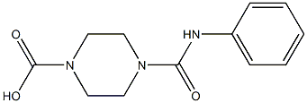 4-Phenylcarbamoyl-piperazine-1-carboxylic acid 구조식 이미지