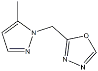 5-(5-Methyl-pyrazol-1-ylmethyl)-[1,3,4]oxadiazole- Structure