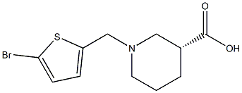 (3R)-1-[(5-bromothiophen-2-yl)methyl]piperidine-3-carboxylic acid 구조식 이미지