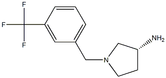(3R)-1-[3-(trifluoromethyl)benzyl]pyrrolidin-3-amine 구조식 이미지