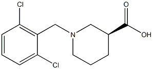 (3S)-1-(2,6-dichlorobenzyl)piperidine-3-carboxylic acid Structure
