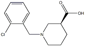 (3S)-1-(2-chlorobenzyl)piperidine-3-carboxylic acid Structure