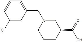 (3S)-1-(3-chlorobenzyl)piperidine-3-carboxylic acid Structure