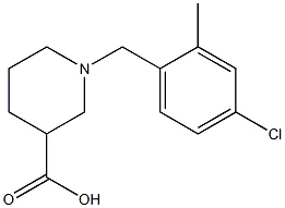 1-(4-chloro-2-methylbenzyl)piperidine-3-carboxylic acid 구조식 이미지